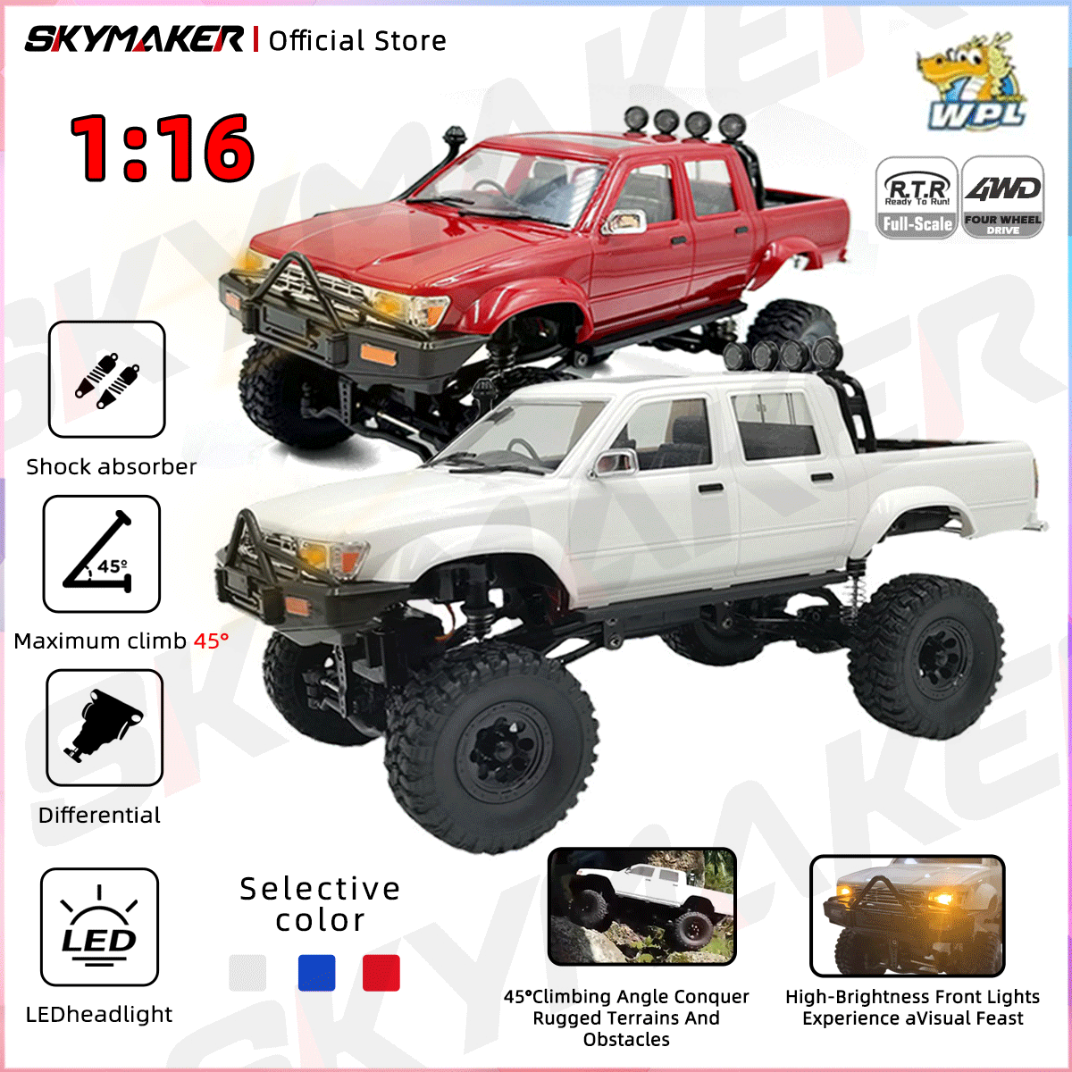 Rc Hobby Tech Bali - WPL C64-1 RC Car 1:16 Hailax